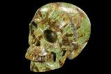Realistic, Polished Autumn Jasper Skull #127612-1